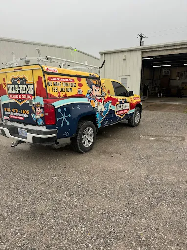 Okla-Home HVAC service truck ready for dispatch